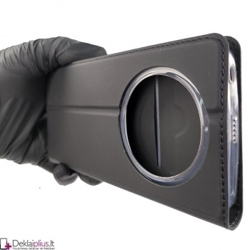 Dux Ducis Skin Pro dirbtinės odos dėklas - juodas (Huawei Honor Magic 5 Pro)